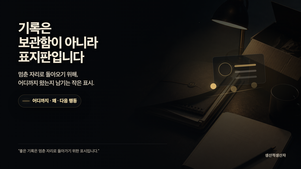 다시 하기 힘든 사람에게 더 필요한 생산성